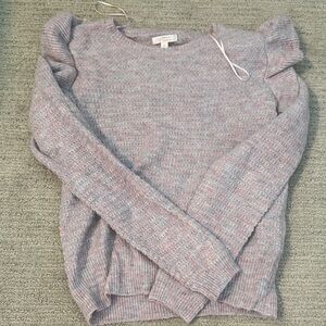 LC Lauren Conrad Heathered Purple Crew Neck Sweater